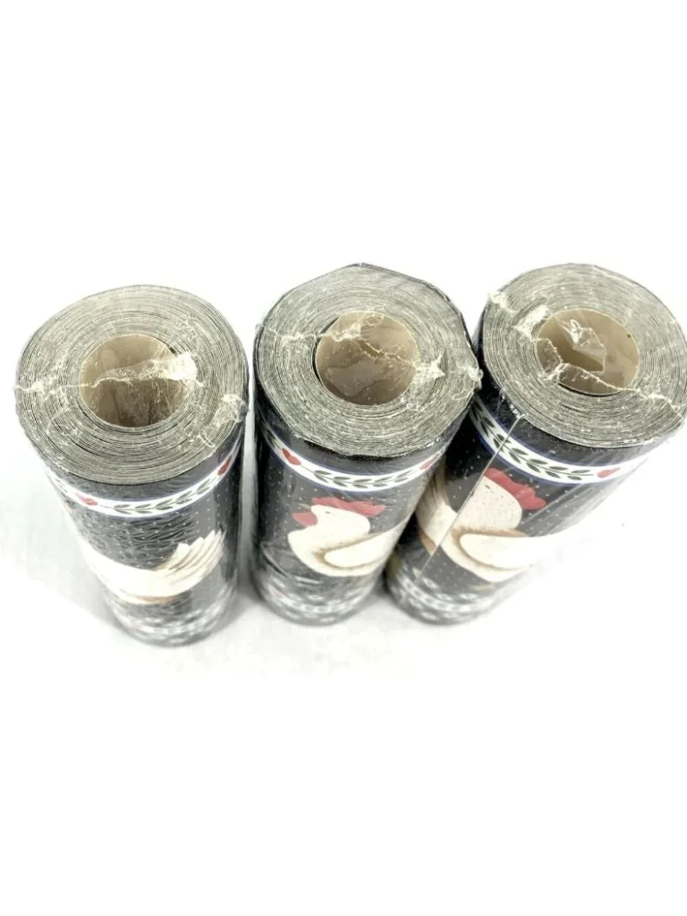 Chicken Wall Border Paper Black White 5 Yards Per Roll 7